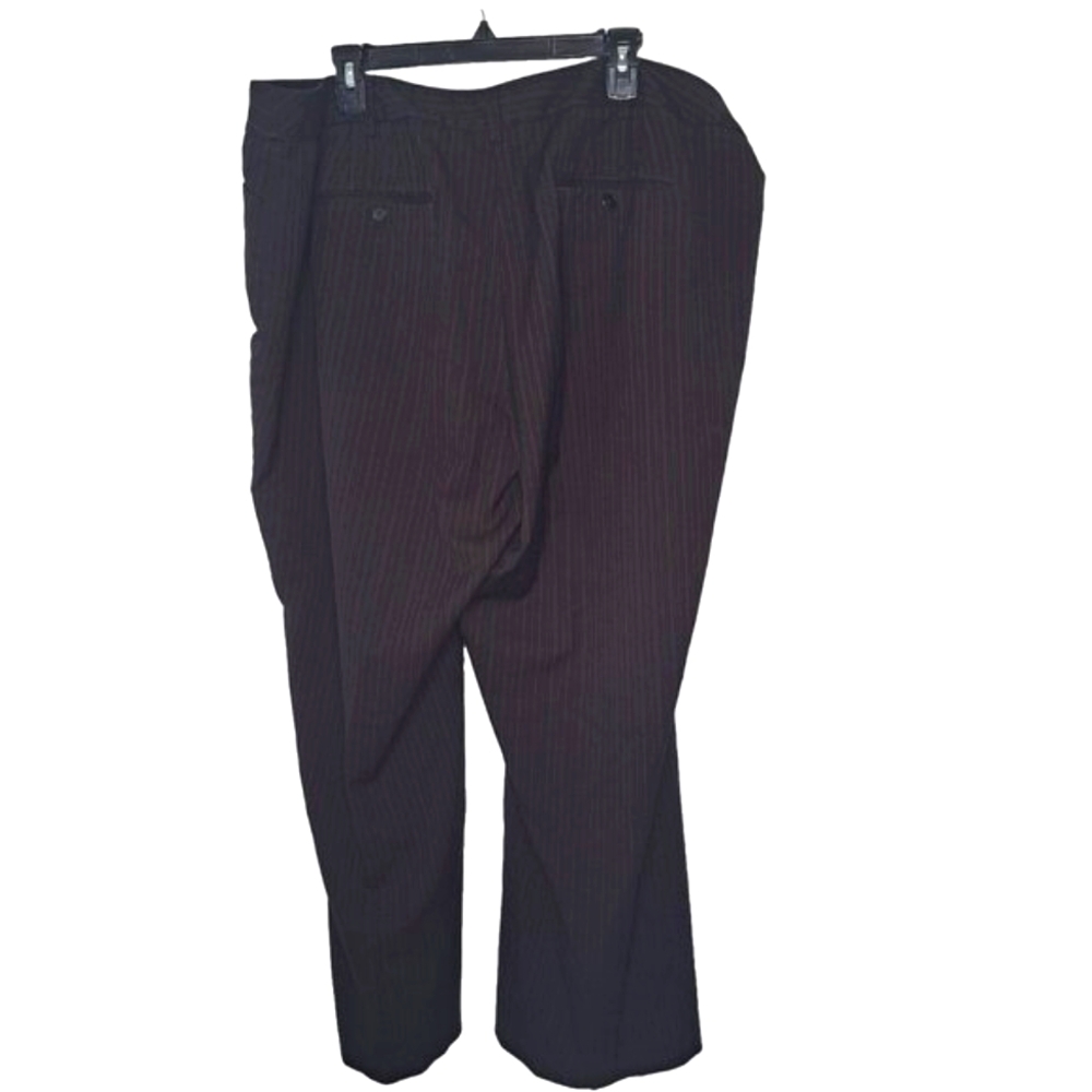 Lane Bryant Black and Red Pinstriped Office Pants Slacks Plus Size 24 - Picture 3 of 7